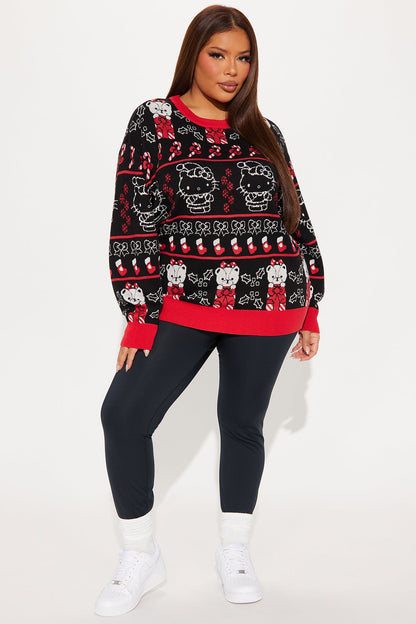 Hello Kitty Christmas Sweater - Black/combo