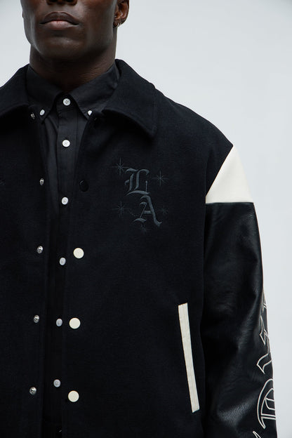 Angel Varsity Jacket - Black
