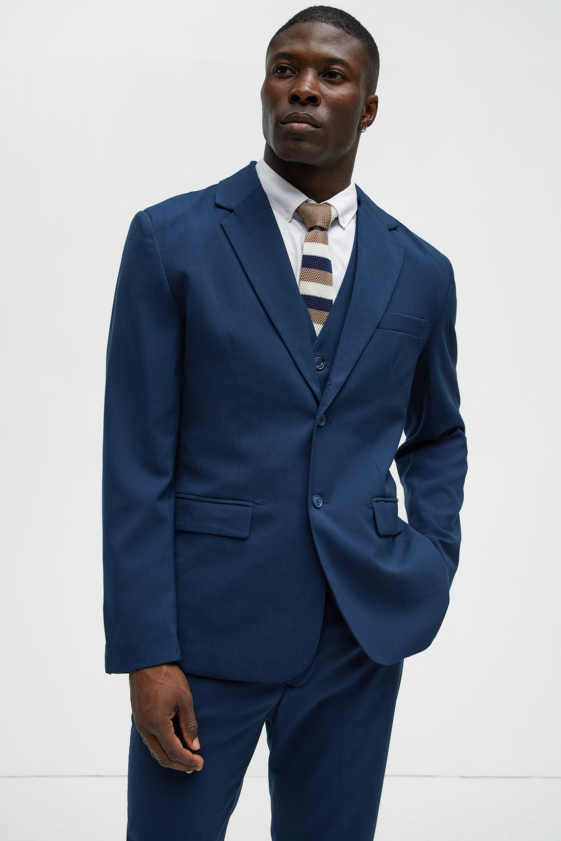 The Modern Stretch Suit Jacket - Navy