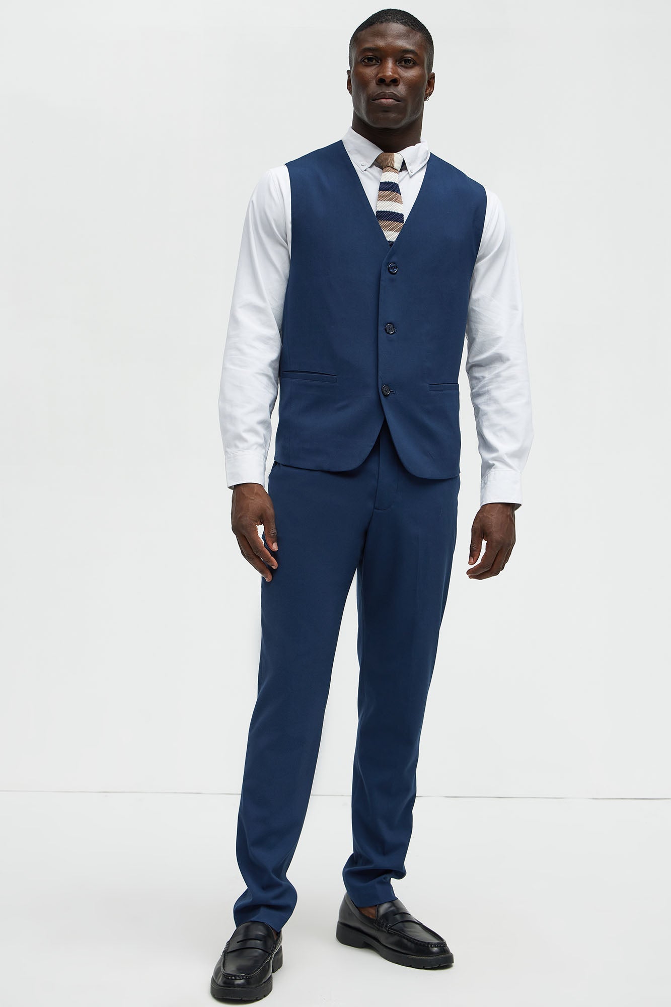 Modern Stretch Waistcoat - Navy
