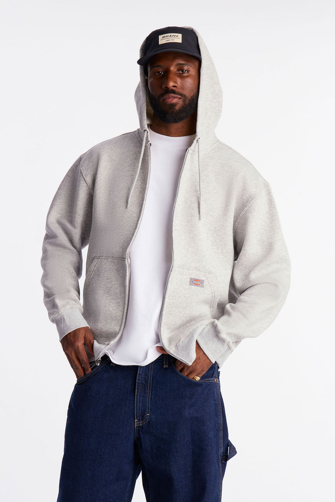 Dickies Full Zip Hoodie - Heather Grey