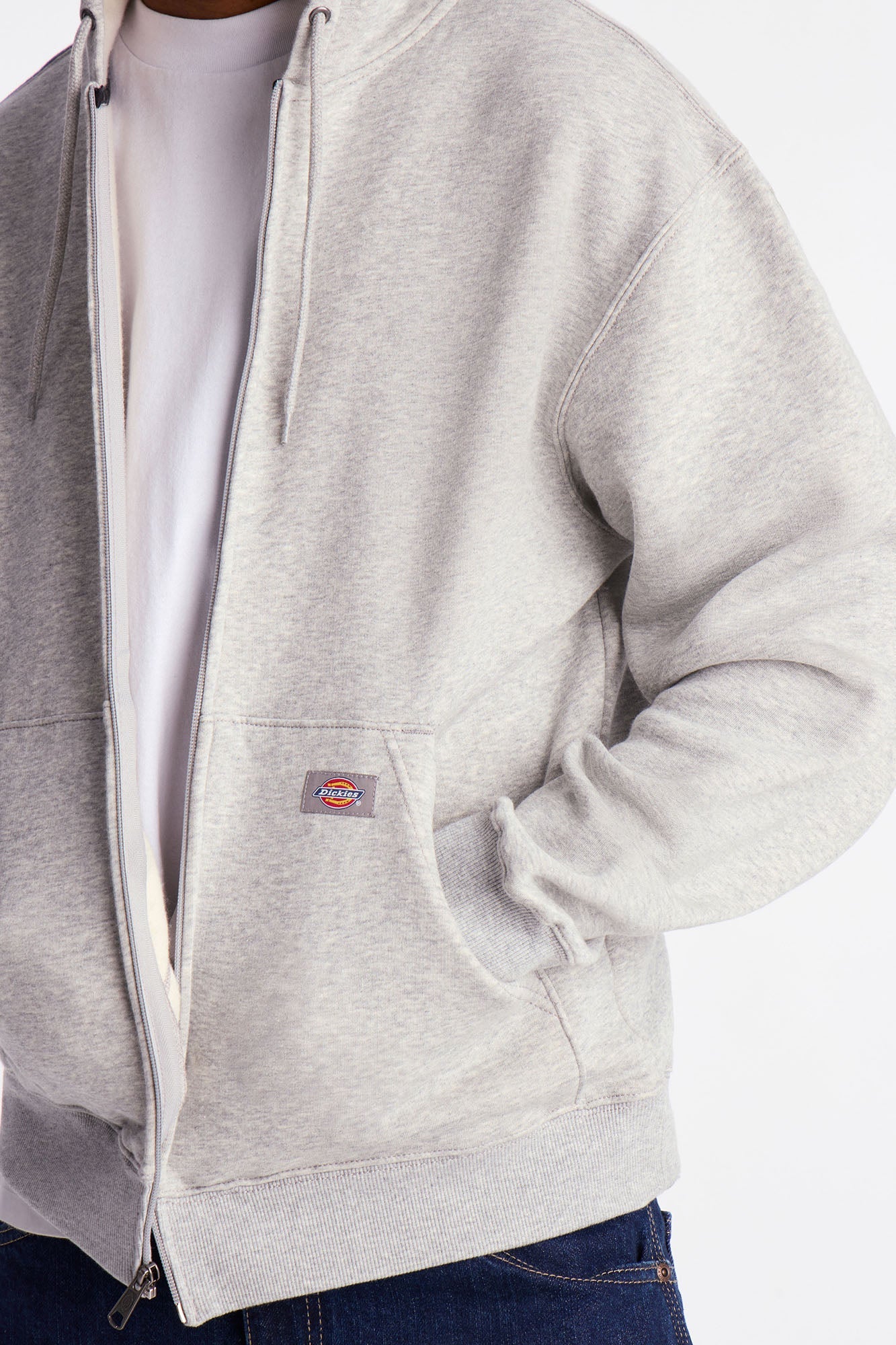 Dickies Full Zip Hoodie - Heather Grey