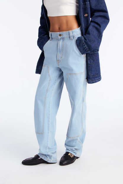Dickies Madison Utility Straight Leg Jeans - Light Wash