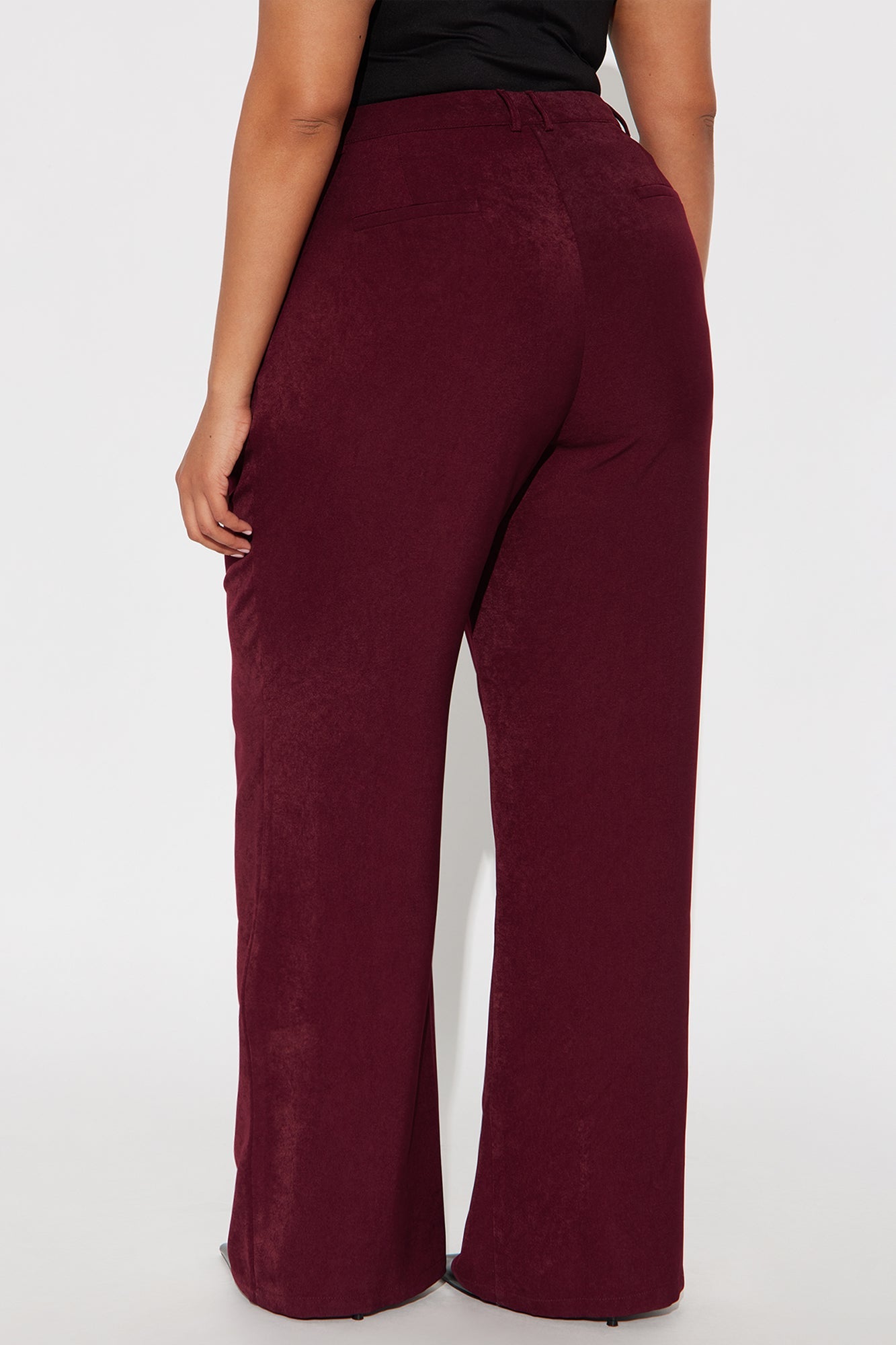 Serving Looks Crepe Trousers - Wine
