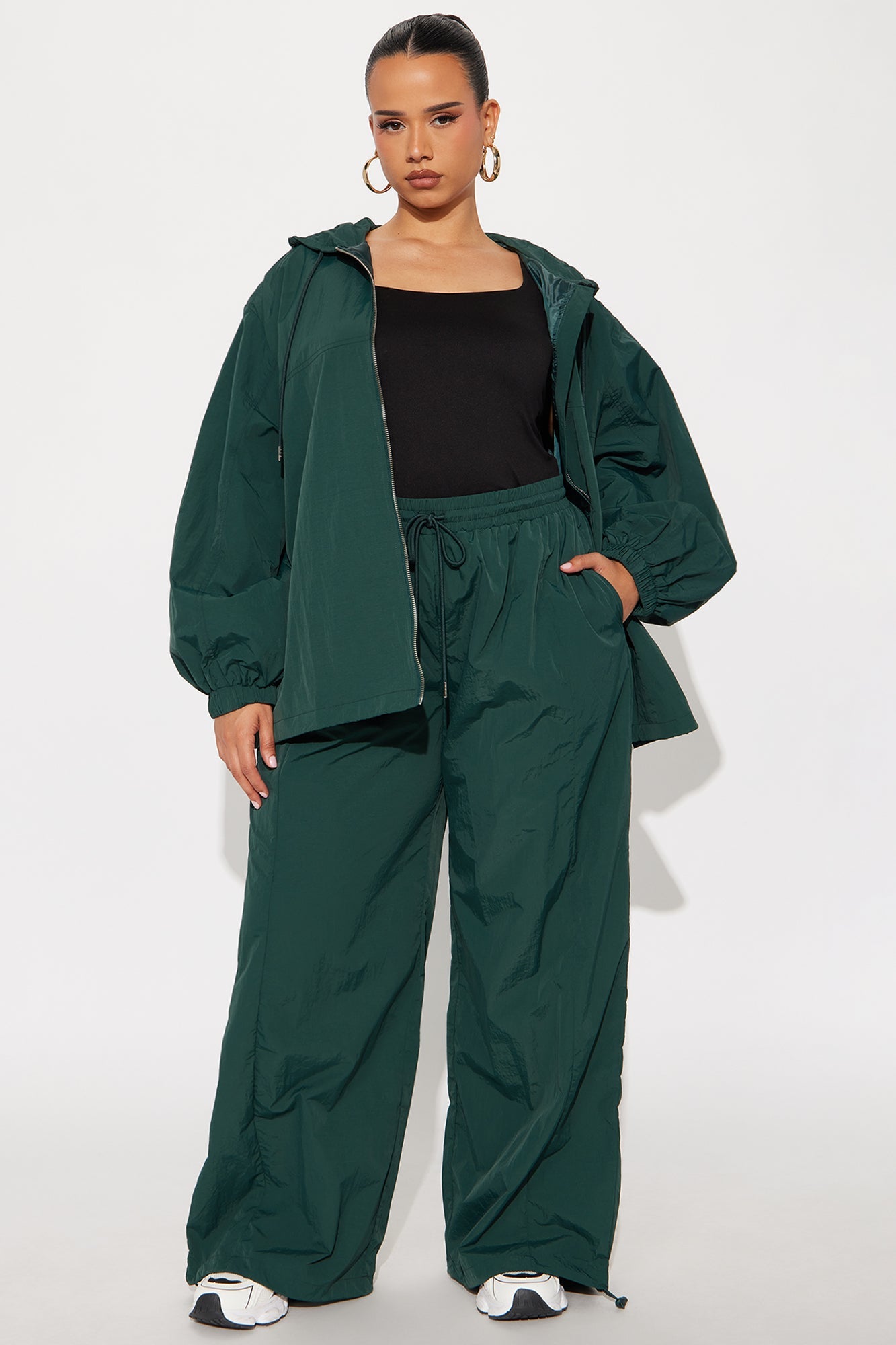 First Class Windbreaker Jogger - Hunter Green