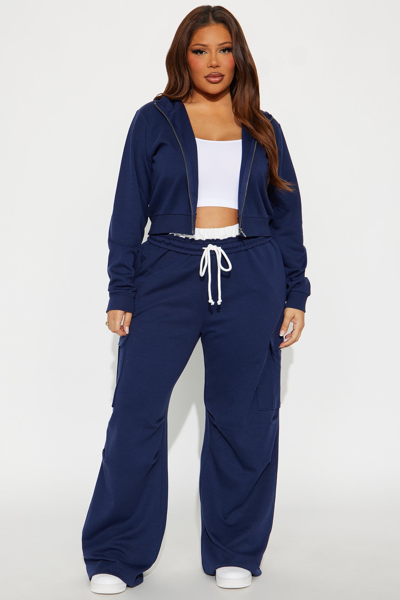 Makayla Sweatshirt Zip Up - Navy