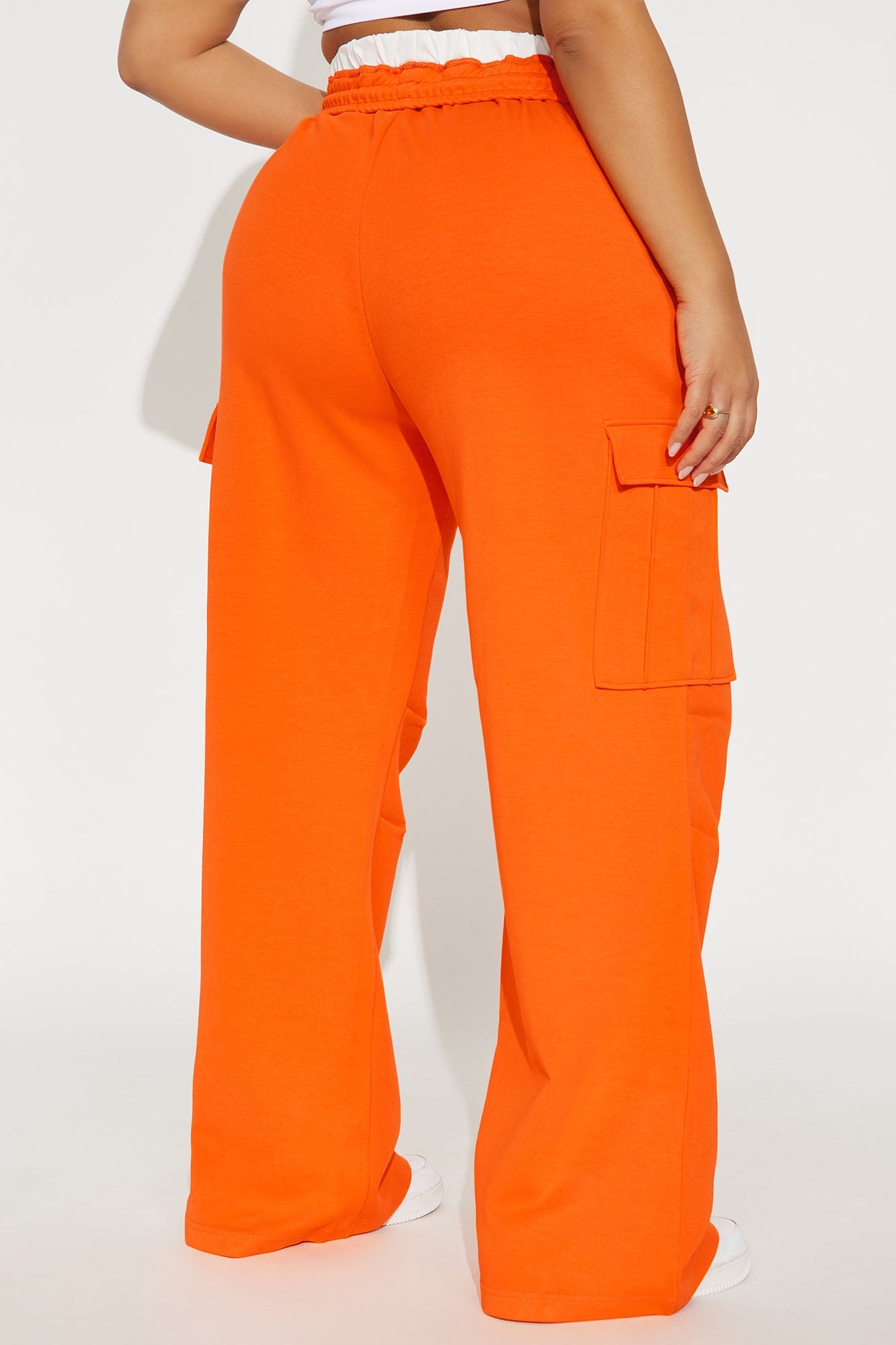 Makayla Cargo Sweatpants - Orange