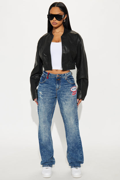 Von Dutch Angel Eyes Straight Leg Jeans - Vintage Wash
