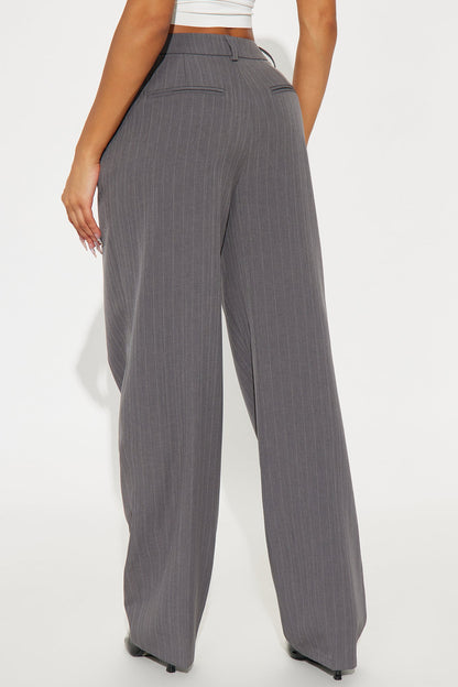 Focus Forward Pinstripe Trouser Pant 32″ - Charcoal/combo