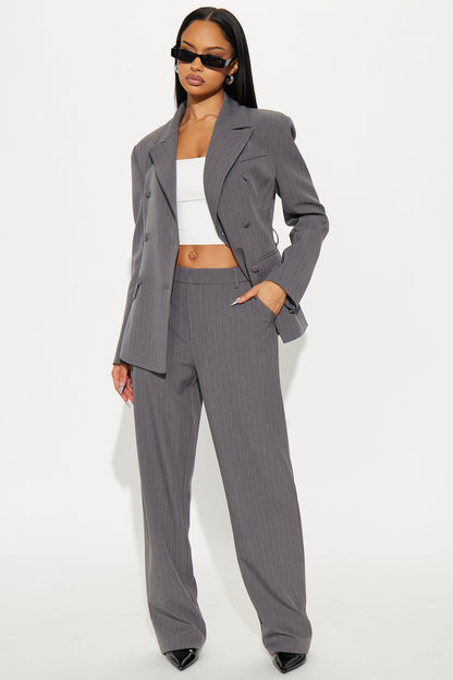 Focus Forward Pinstripe Trouser Pant 32″ - Charcoal/combo