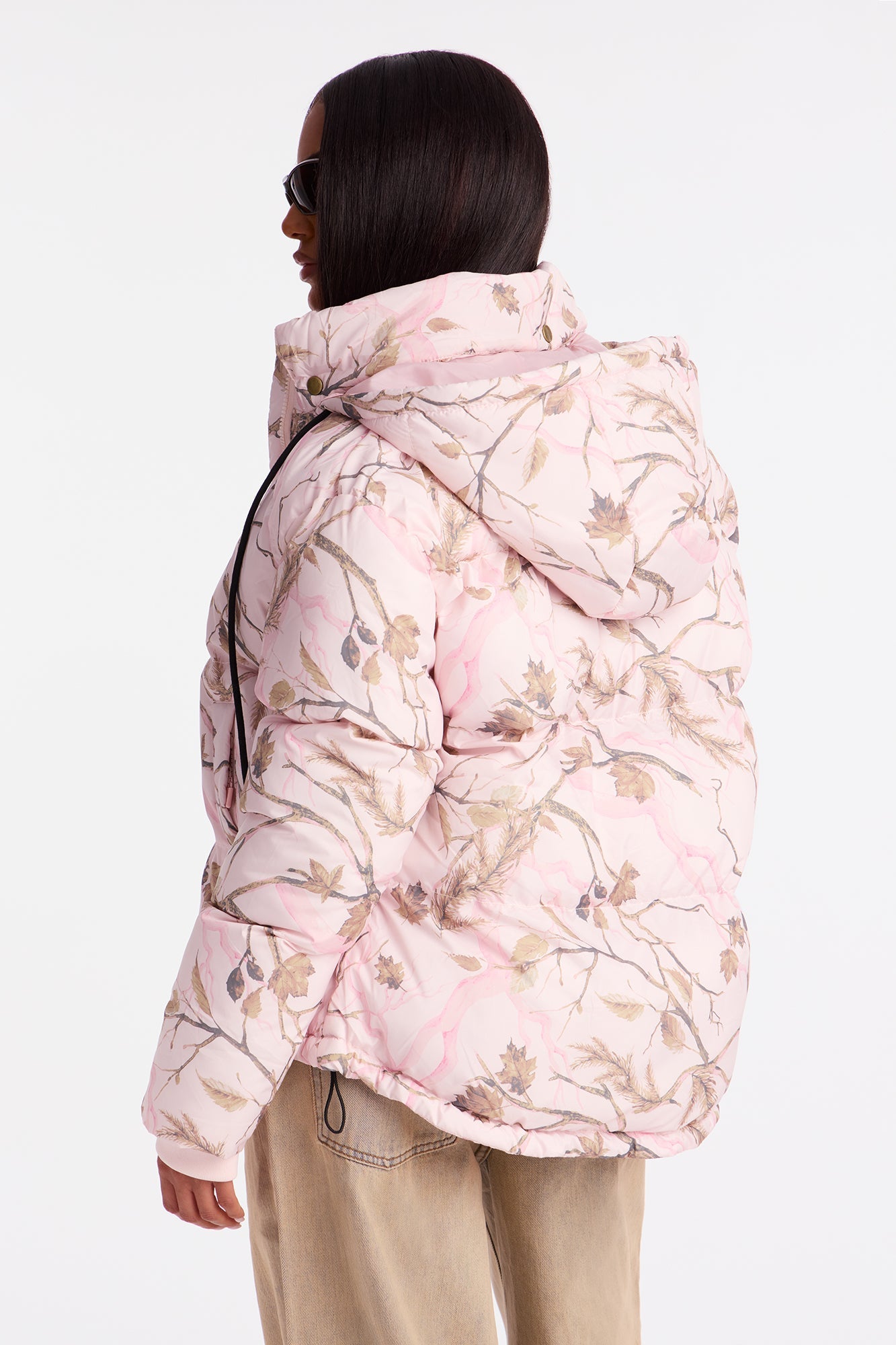 Ski Views Tree Camo Puffer Jacket - Pink/combo