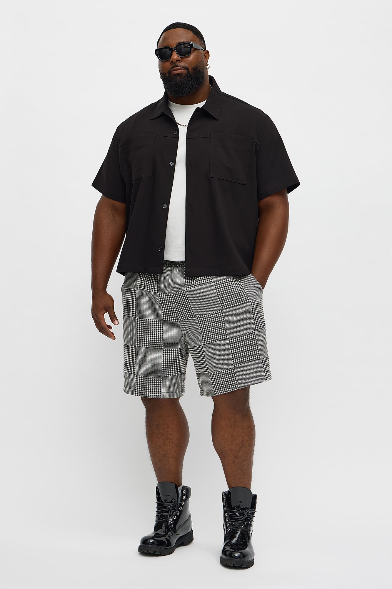 Relaxed Get That Check Short - Black