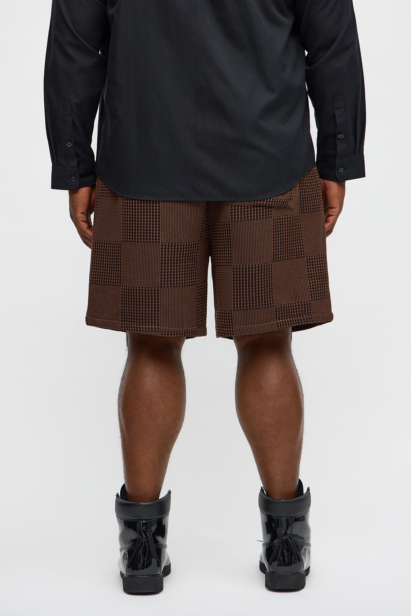 Relaxed Get That Check Short - Brown