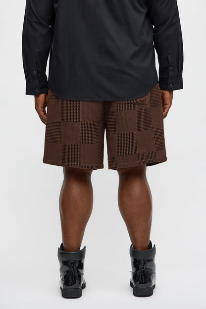 Relaxed Get That Check Short - Brown