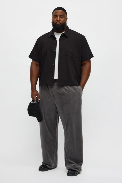 Baggy Fancy Slouch Drawstring Pant - Grey