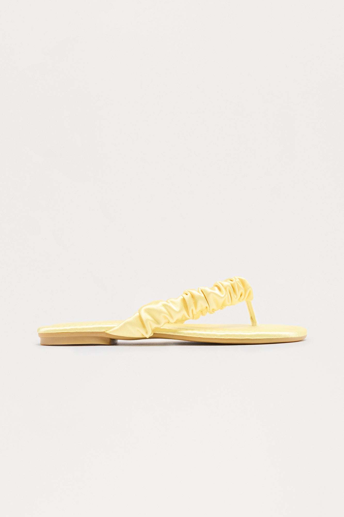 Staci Satin Flip Flops - Yellow