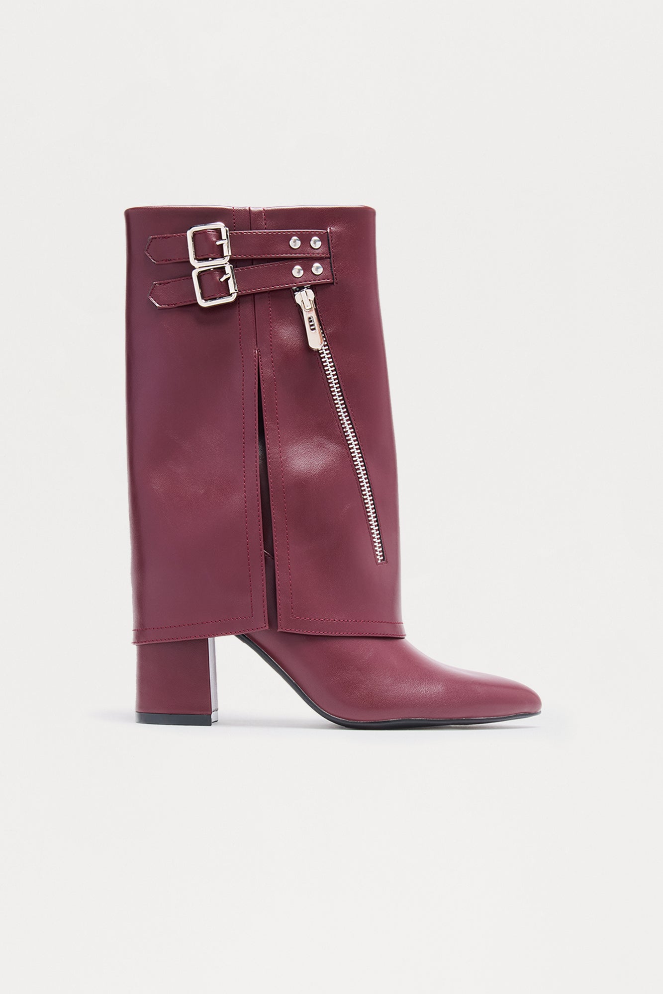 Bode Hardware Overlay Boots - Burgundy