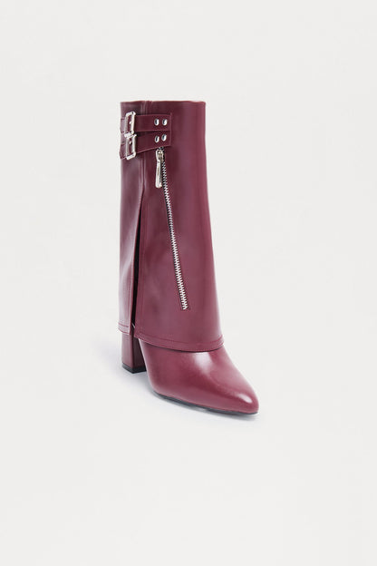 Bode Hardware Overlay Boots - Burgundy