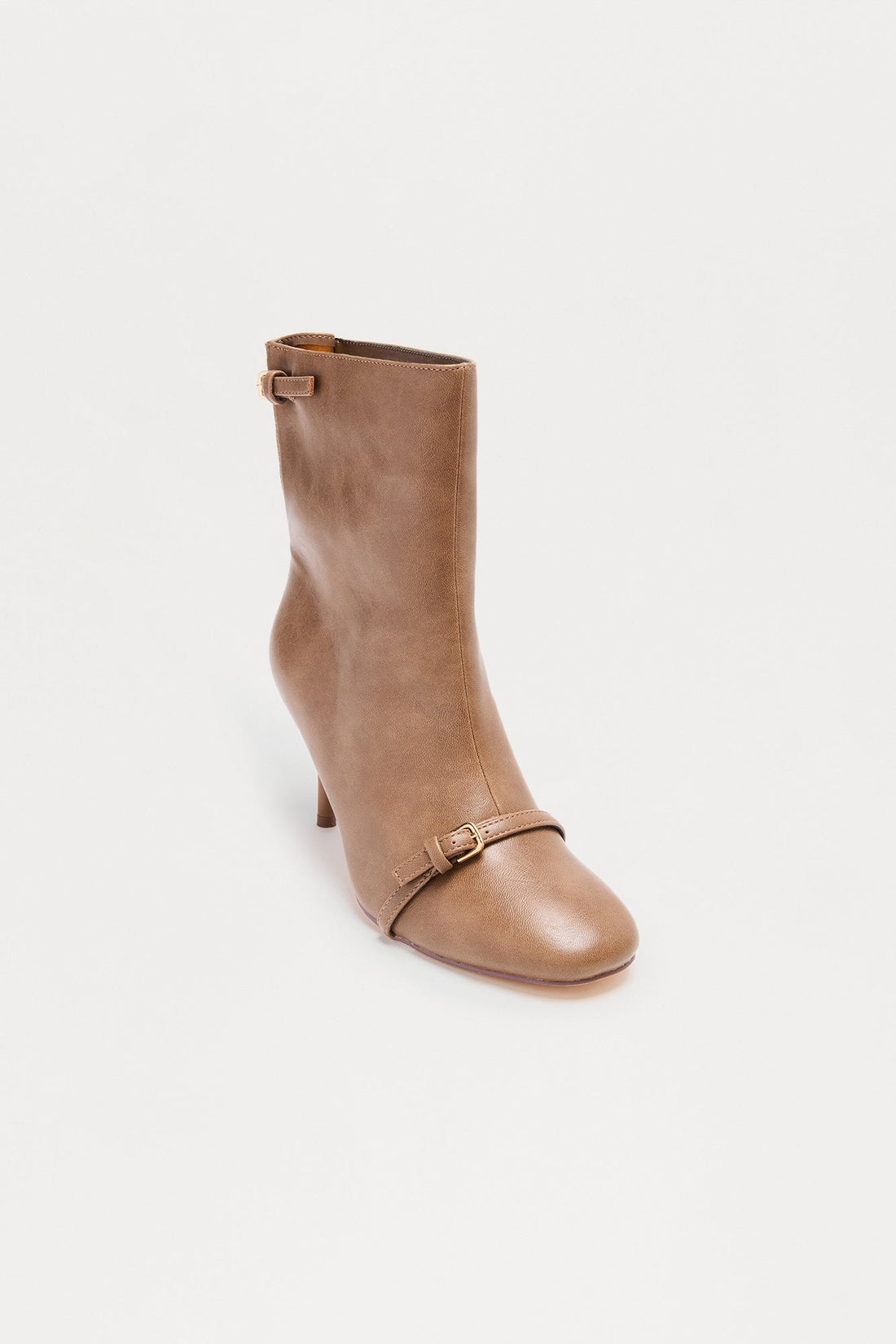 Paxie Buckle Booties - Brown