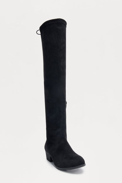 Mini Katie Over The Knee Boots - Black