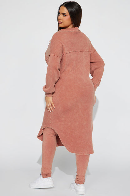 Cece Washed Legging Set - Rust