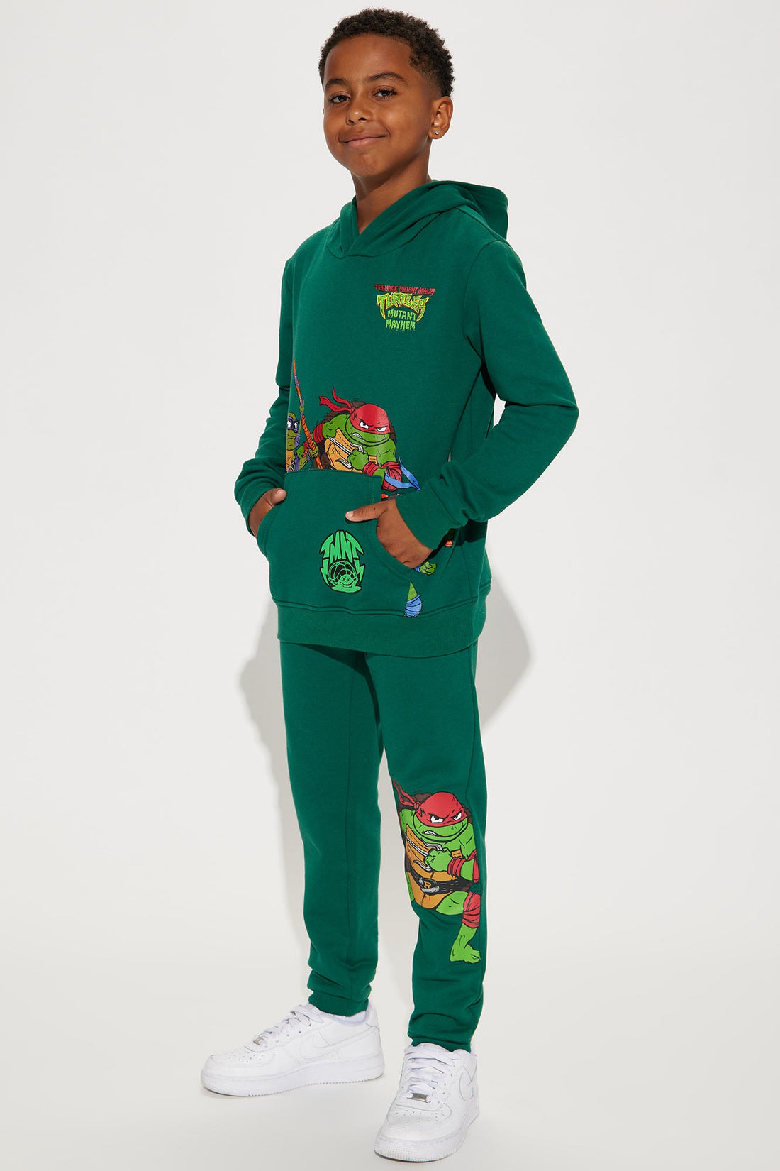 Mini TMNT Interactive Pocket Fleece Jogger Set - Green