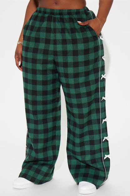 Pretty In Plaid Boxer Pant - Green/combo