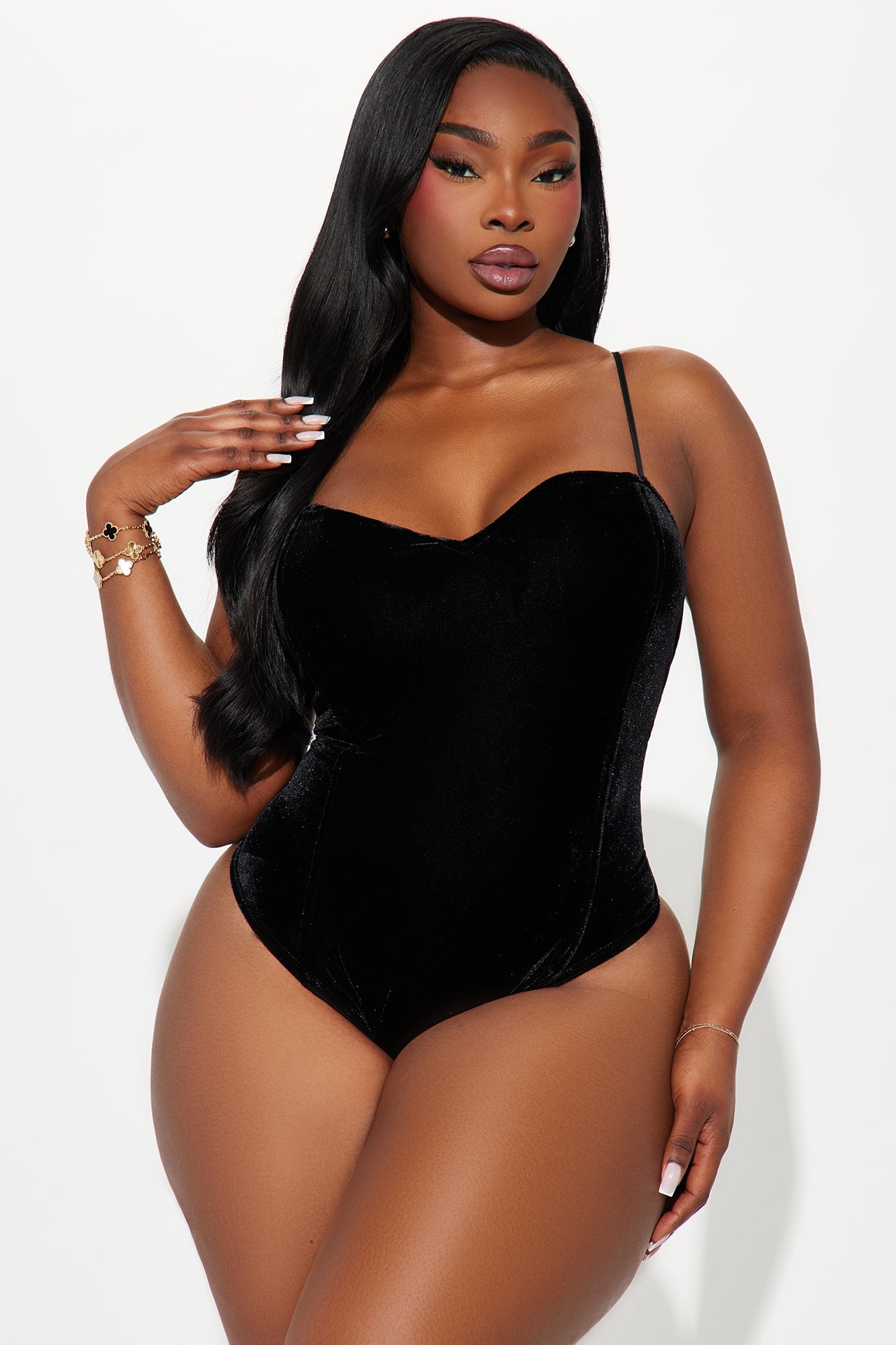 Valencia Velvet Bodysuit - Black