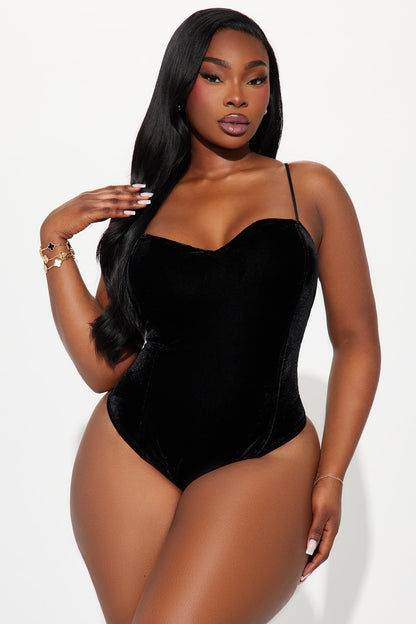 Valencia Velvet Bodysuit - Black