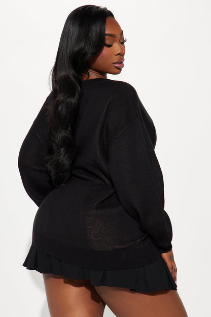 Minnie Mouse Wink Sweater - Black/combo