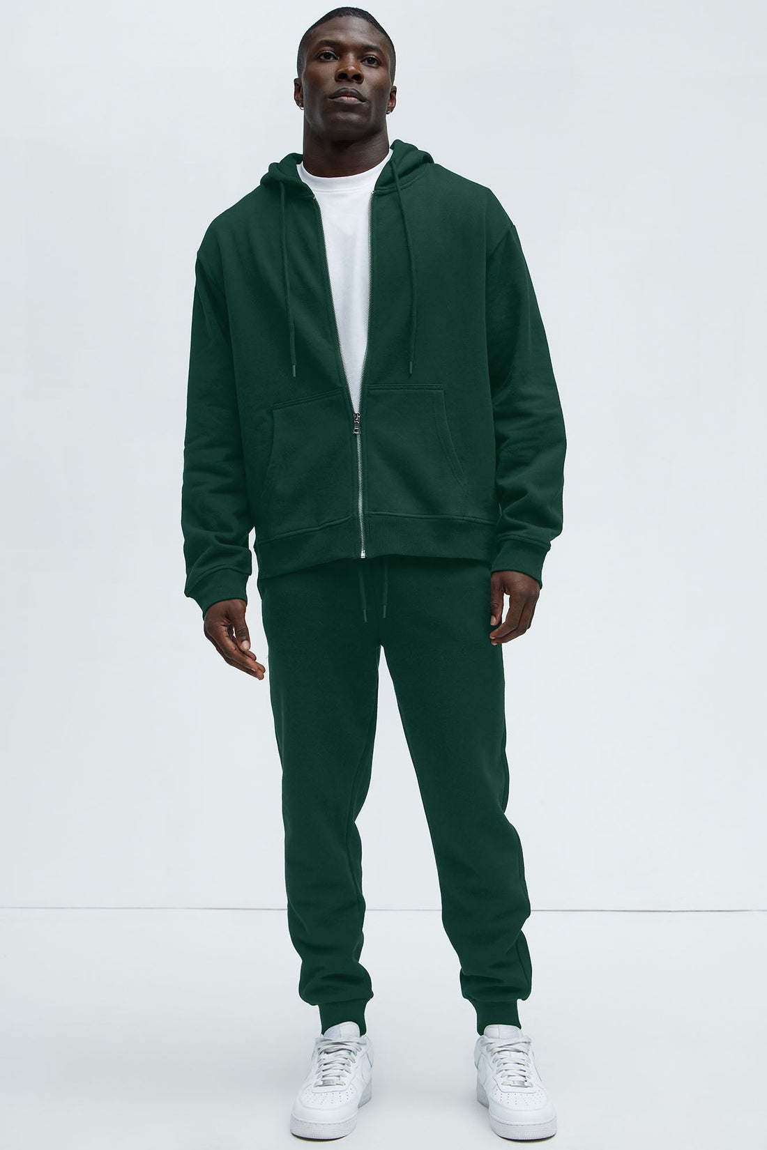 Tyson Zip Up Hoodie - Hunter Green