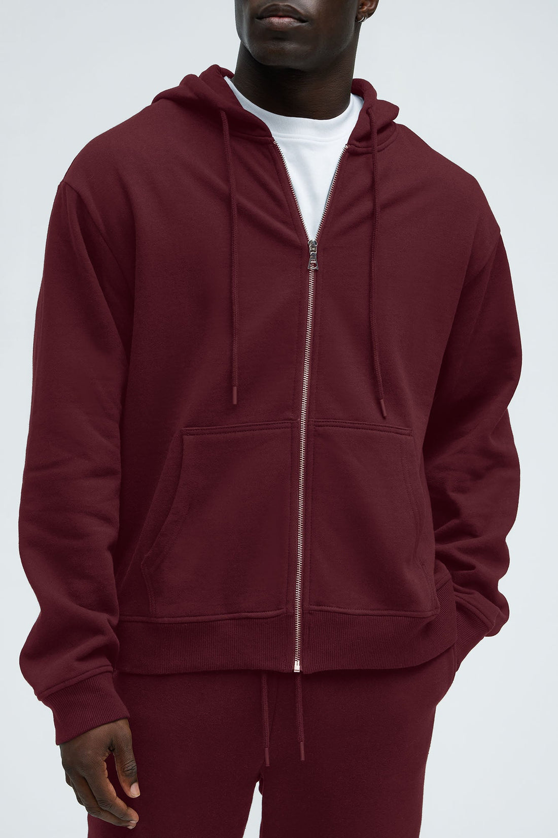 Tyson Zip Up Hoodie - Burgundy