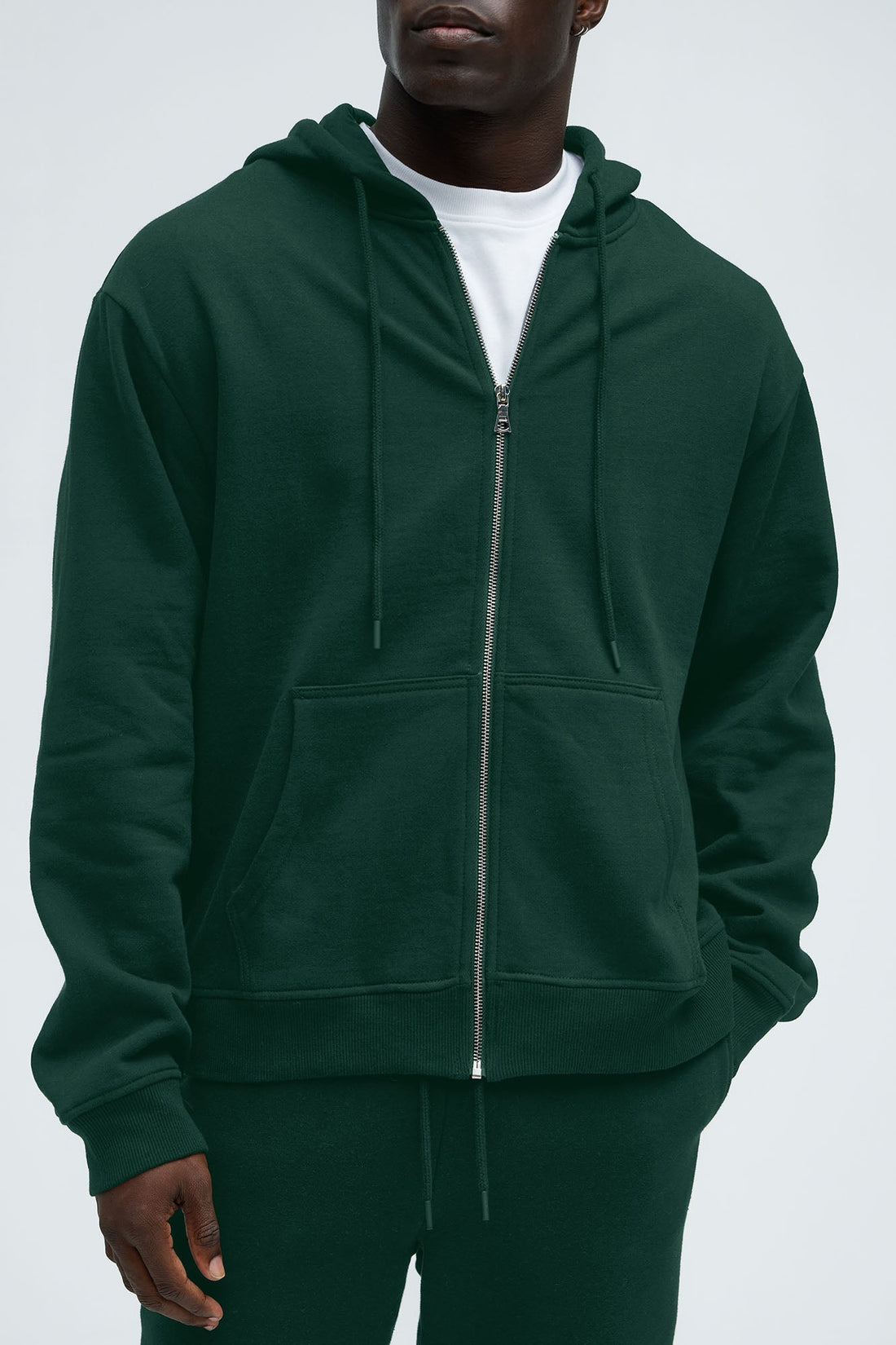 Tyson Zip Up Hoodie - Hunter Green