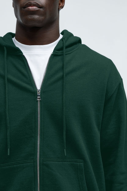 Tyson Zip Up Hoodie - Hunter Green