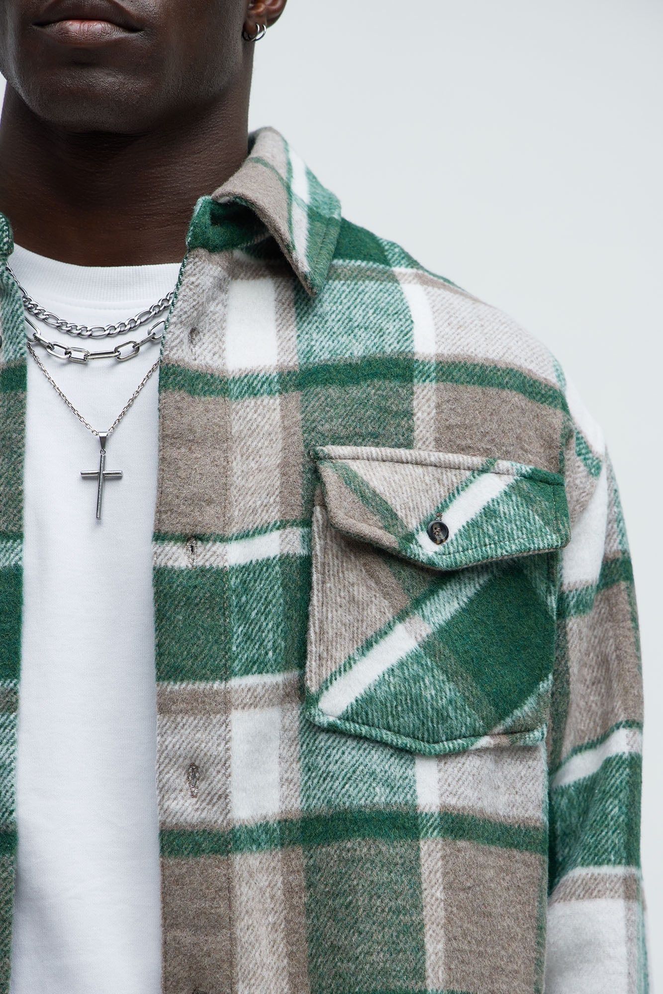 Wanted Plaid Shacket - Hunter