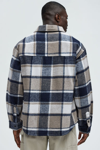 Wanted Plaid Shacket - Black/combo