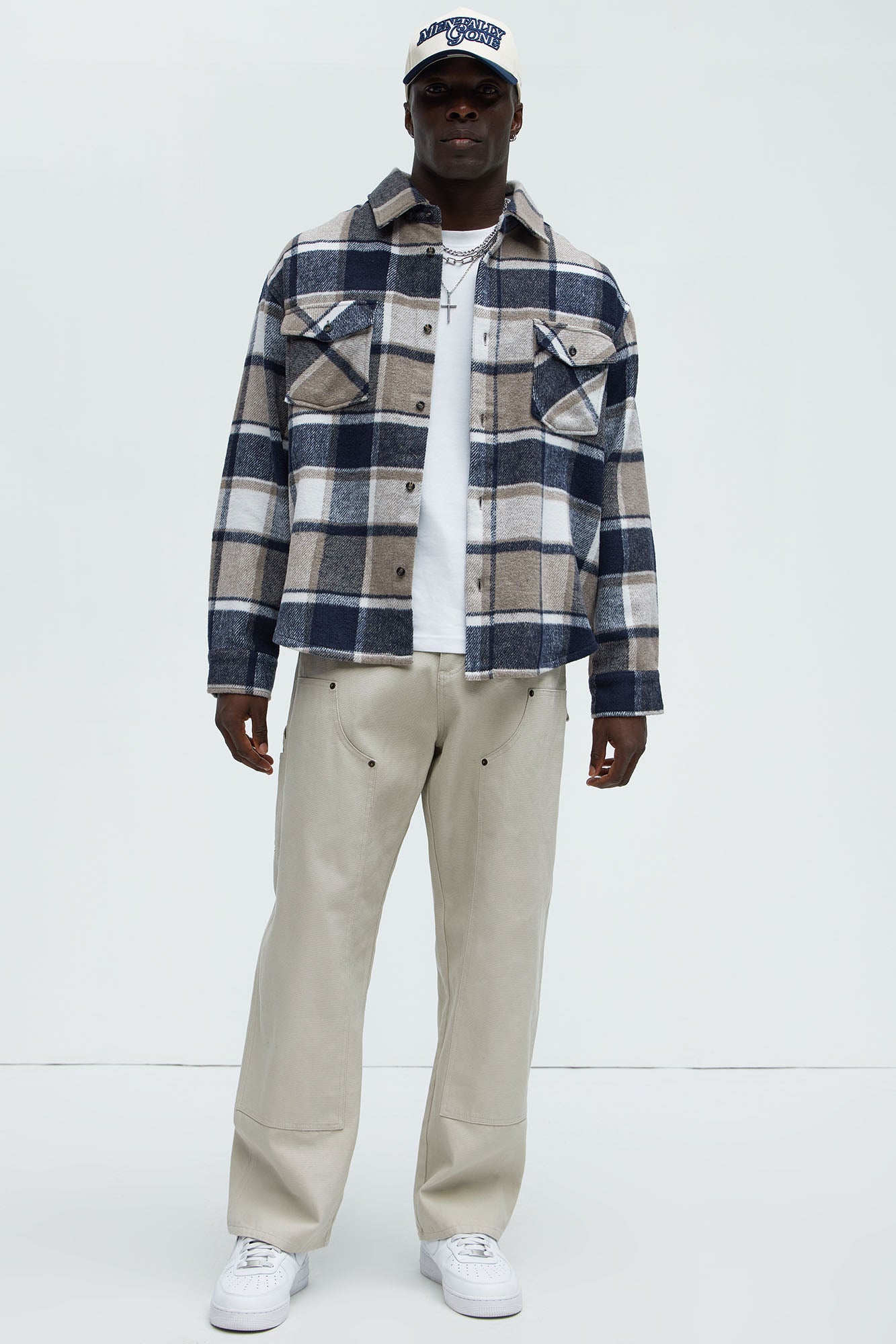 Wanted Plaid Shacket - Black/combo