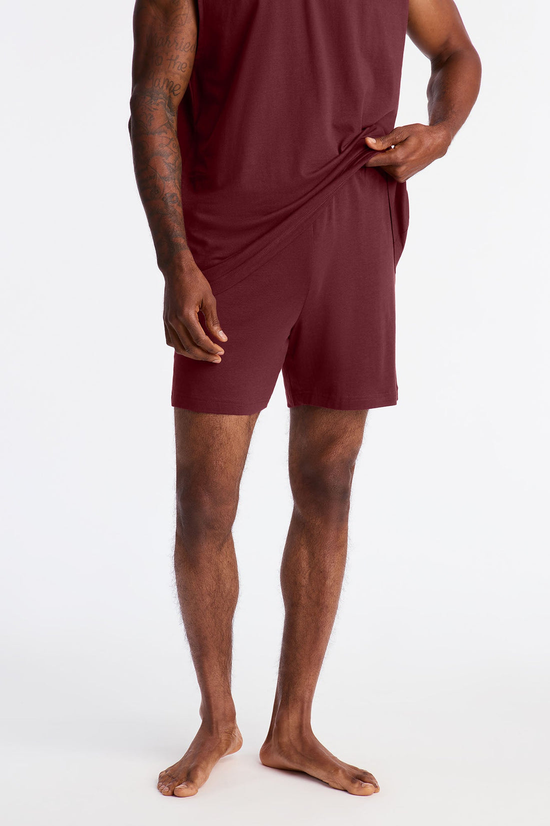 Essential Modal Lounge Shorts - Burgundy