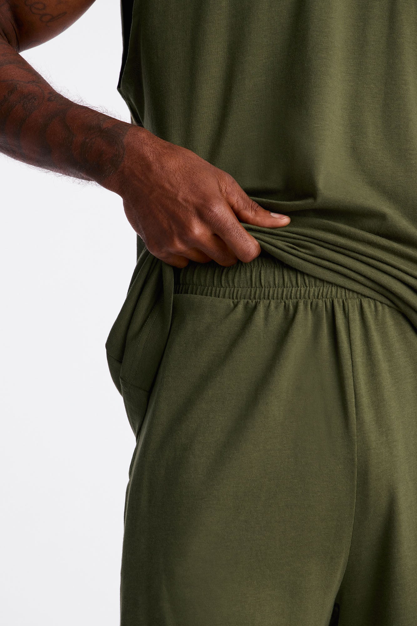Essential Modal Lounge Shorts - Olive