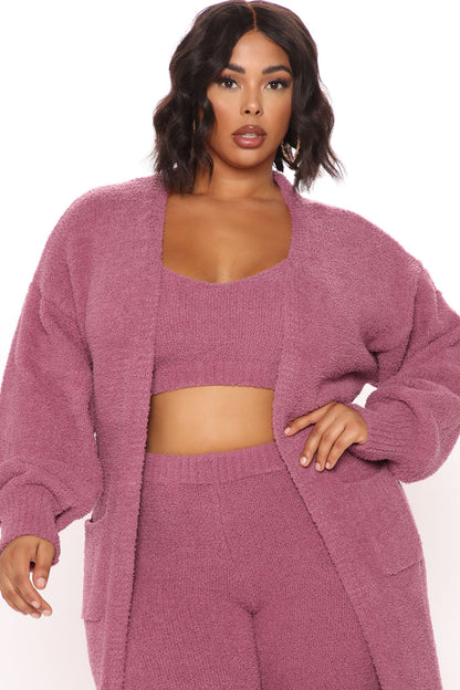 Living In It 3 Piece Legging Set - Plum