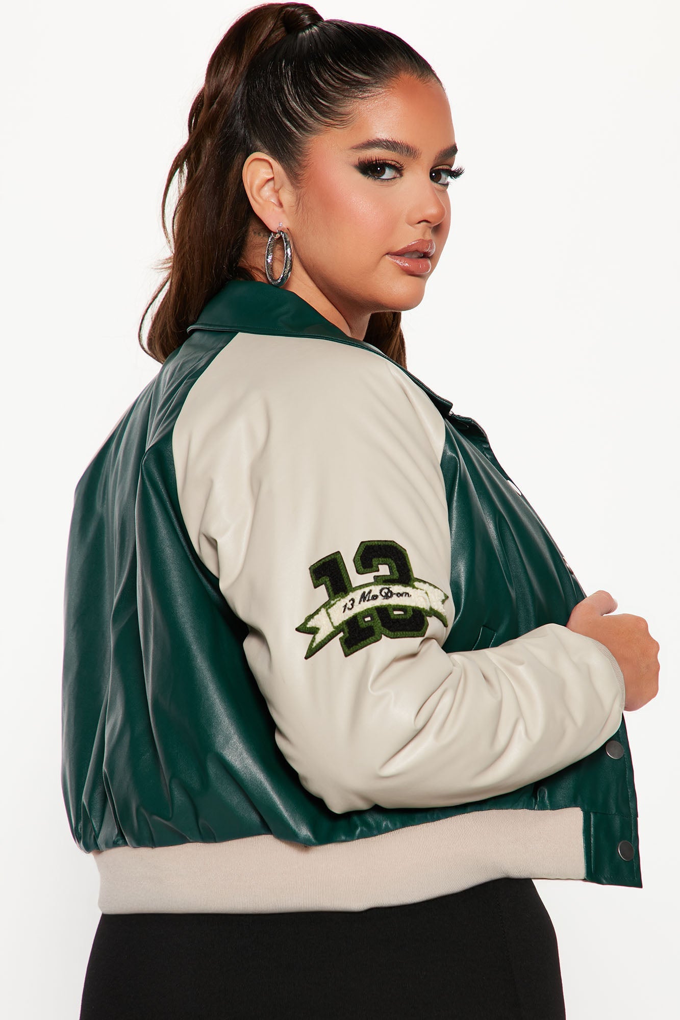 Walk The Hallways Varsity Jacket - Green/combo