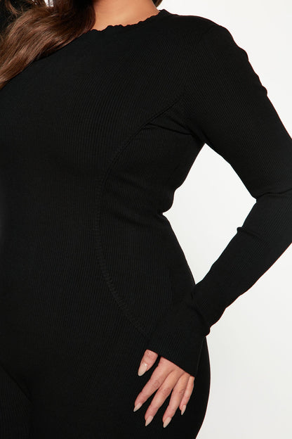 Keaton Snatched Jumpsuit - Black