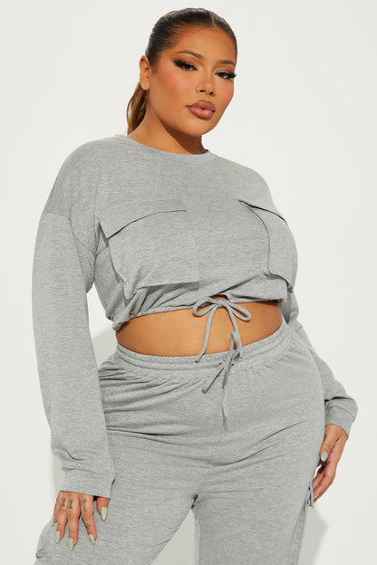 Finding Time Jogger Set - Heather Grey