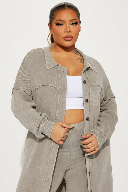Cece Washed Legging Set - Taupe
