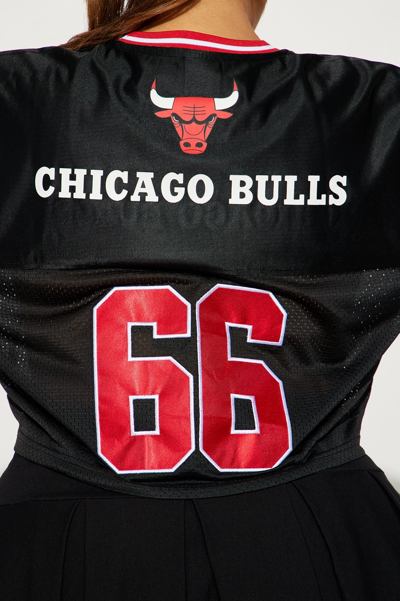Chicago Bulls Cropped Fashion Top - Black