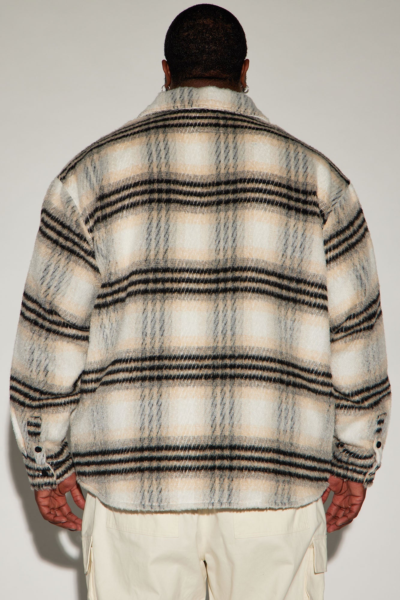 Move Up Plaid Shacket - Black/combo