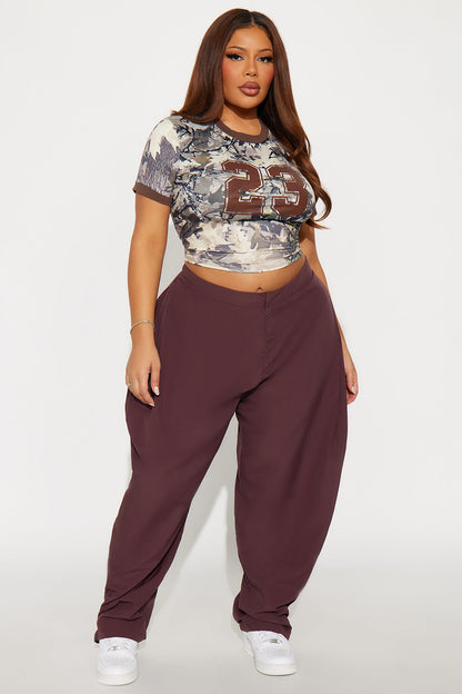 Nylon Windbreaker Pant - Chocolate