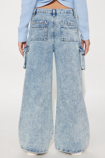 Mini Elisa Wide Leg Jeans - Medium Wash