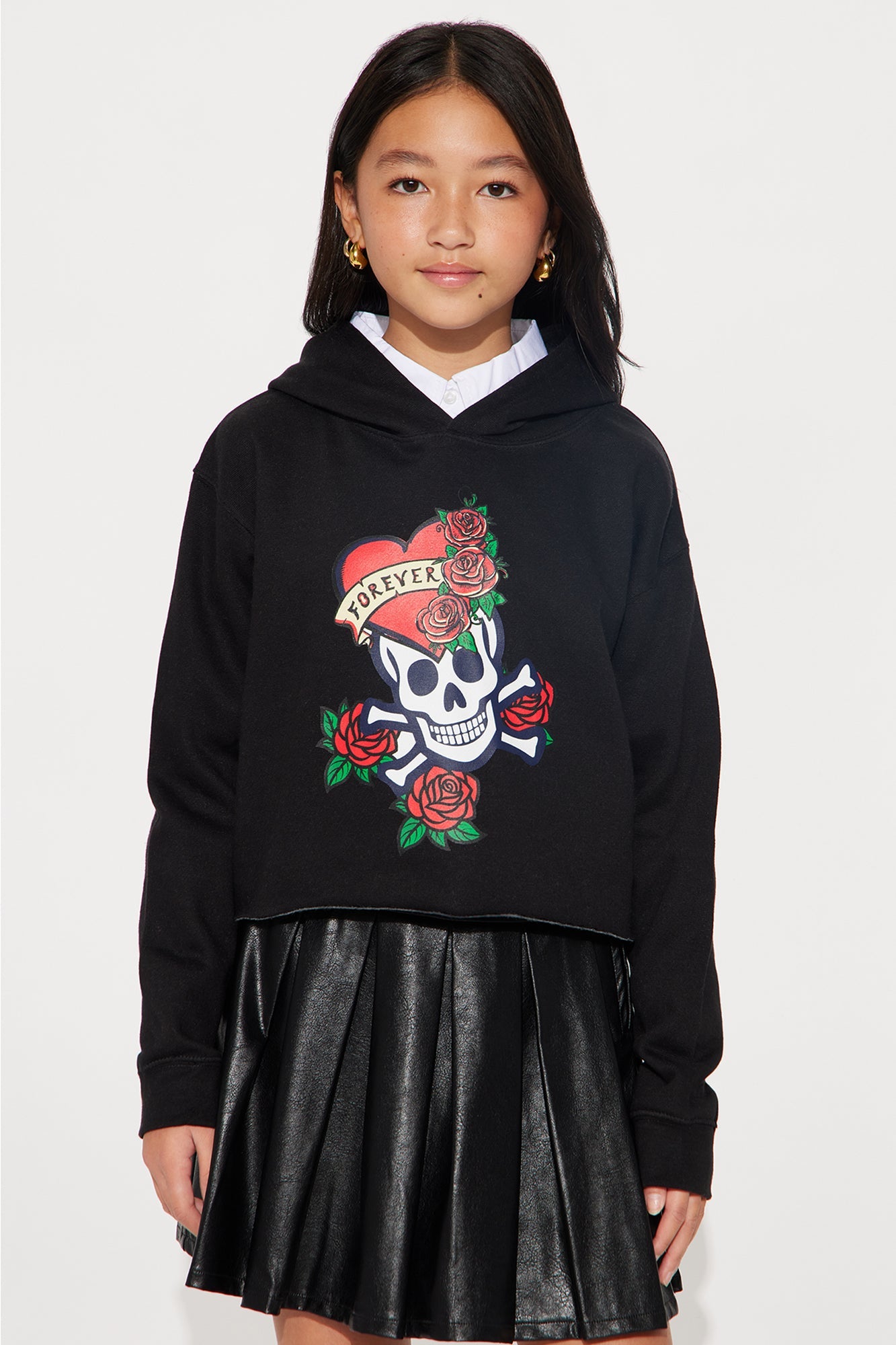 Mini Forever Pullover Hoodie - Black