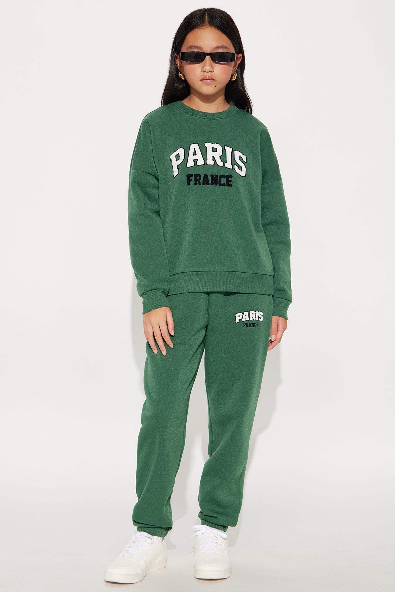 Mini Staying In Paris Jogger Set - Hunter